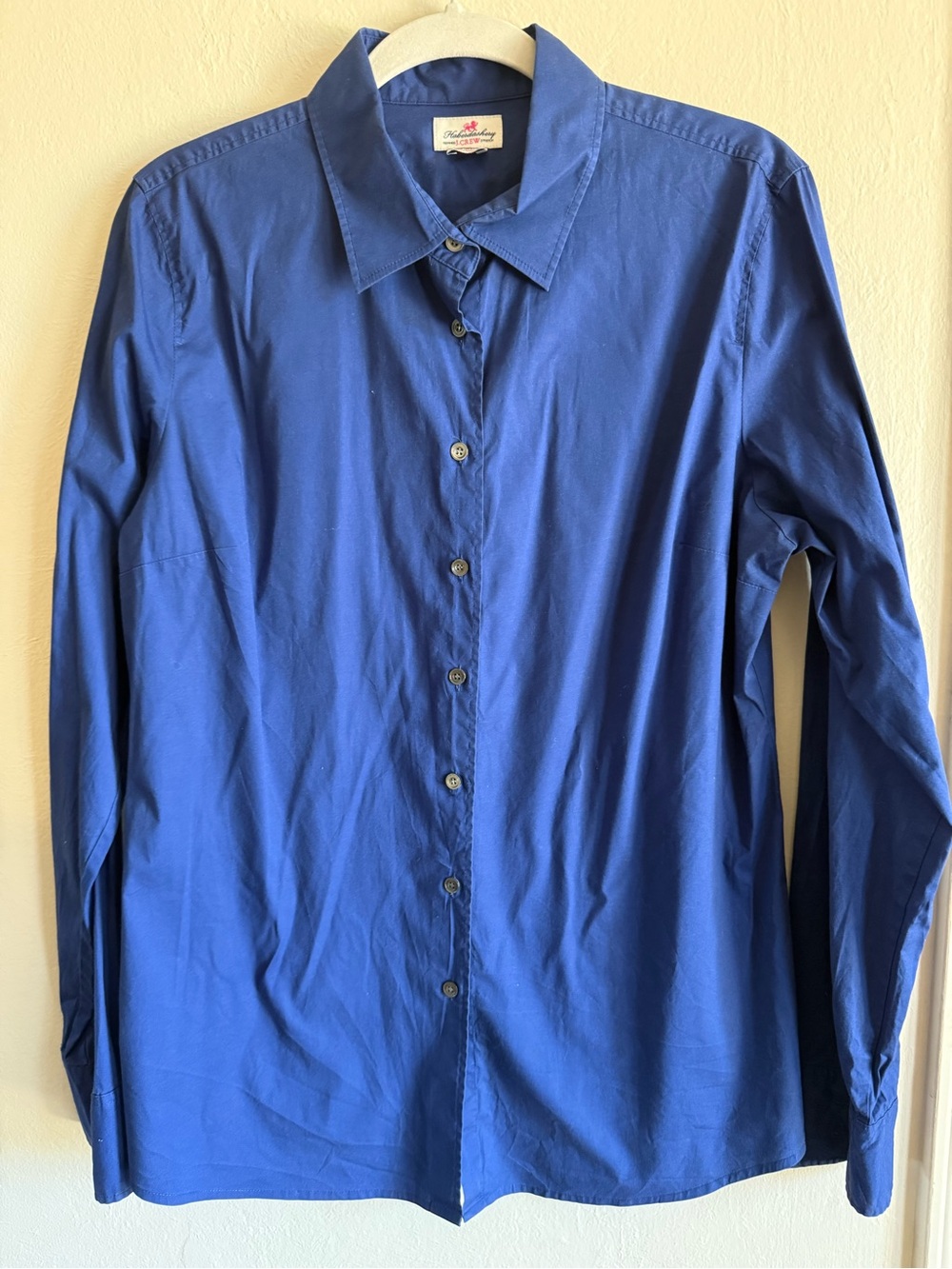 J. Crew Haberdashery Stretch Cotton Button Down Shirt Royal Blue TXL